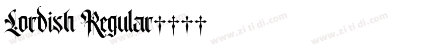 Lordish Regular字体转换